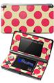 Kearas Polka Dots Pink On Cream - Decal Style Skin fits Nintendo 3DS (3DS SOLD SEPARATELY)