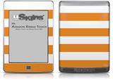 Psycho Stripes Orange and White - Decal Style Skin (fits Amazon Kindle Touch Skin)
