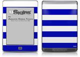 Psycho Stripes Blue and White - Decal Style Skin (fits Amazon Kindle Touch Skin)
