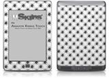 Kearas Daisies Black on White - Decal Style Skin (fits Amazon Kindle Touch Skin)