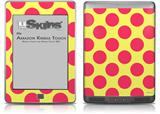 Kearas Polka Dots Pink And Yellow - Decal Style Skin (fits Amazon Kindle Touch Skin)