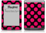Kearas Polka Dots Pink On Black - Decal Style Skin (fits Amazon Kindle Touch Skin)