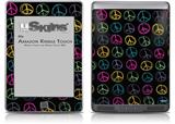 Kearas Peace Signs Black - Decal Style Skin (fits Amazon Kindle Touch Skin)