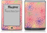 Kearas Flowers on Pink - Decal Style Skin (fits Amazon Kindle Touch Skin)