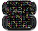 Kearas Hearts Black - Decal Style Skin fits Sony PS Vita