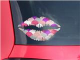 Lips Decal 9x5.5 Brushed Circles Pink