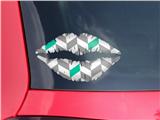 Lips Decal 9x5.5 Chevrons Gray And Turquoise