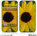 iPhone 4S Decal Style Vinyl Skin - Yellow Daisy