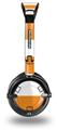 Psycho Stripes Orange and White Decal Style Skin fits Skullcandy Lowrider Headphones (HEADPHONES  SOLD SEPARATELY)