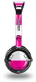 Psycho Stripes Hot Pink and White Decal Style Skin fits Skullcandy Lowrider Headphones (HEADPHONES  SOLD SEPARATELY)