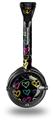 Kearas Hearts Black Decal Style Skin fits Skullcandy Lowrider Headphones (HEADPHONES  SOLD SEPARATELY)