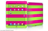 iPad Skin - Psycho Stripes Neon Green and Hot Pink (fits iPad2 and iPad3)