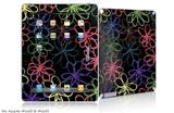 iPad Skin - Kearas Flowers on Black (fits iPad2 and iPad3)