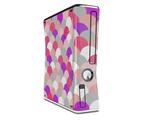 Brushed Circles Pink Decal Style Skin for XBOX 360 Slim Vertical