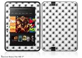 Kearas Daisies Black on White Decal Style Skin fits 2012 Amazon Kindle Fire HD 7 inch