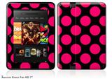 Kearas Polka Dots Pink On Black Decal Style Skin fits 2012 Amazon Kindle Fire HD 7 inch