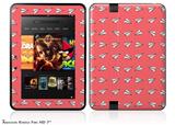 Paper Planes CoralDecal Style Skin fits 2012 Amazon Kindle Fire HD 7 inch