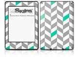 Chevrons Gray And Turquoise - Decal Style Skin fits Amazon Kindle Paperwhite (Original)