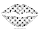 Kearas Daisies Black on White - Kissing Lips Fabric Wall Skin Decal measures 24x15 inches