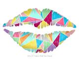 Brushed Geometric - Kissing Lips Fabric Wall Skin Decal measures 24x15 inches