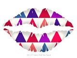 Triangles Berries - Kissing Lips Fabric Wall Skin Decal measures 24x15 inches