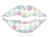 Kearas Peace Signs - Kissing Lips Fabric Wall Skin Decal measures 24x15 inches