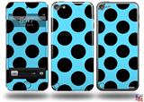 Kearas Polka Dots Black And Blue Decal Style Vinyl Skin - fits Apple iPod Touch 5G (IPOD NOT INCLUDED)