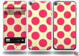 Kearas Polka Dots Pink On Cream Decal Style Vinyl Skin - fits Apple iPod Touch 5G (IPOD NOT INCLUDED)