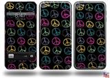 Kearas Peace Signs Black Decal Style Vinyl Skin - fits Apple iPod Touch 5G (IPOD NOT INCLUDED)