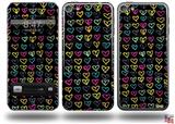 Kearas Hearts Black Decal Style Vinyl Skin - fits Apple iPod Touch 5G (IPOD NOT INCLUDED)