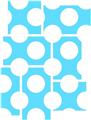Kearas Polka Dots White And Blue - 7 Piece Fabric Peel and Stick Wall Skin Art (50x38 inches)
