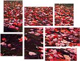 Falling Down - 7 Piece Fabric Peel and Stick Wall Skin Art (50x38 inches)