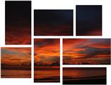 Maderia Sunset - 7 Piece Fabric Peel and Stick Wall Skin Art (50x38 inches)