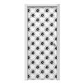 Kearas Daisies Black on White Door Skin (fits doors up to 34x84 inches)
