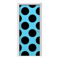 Kearas Polka Dots Black And Blue Door Skin (fits doors up to 34x84 inches)
