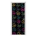 Kearas Peace Signs Black Door Skin (fits doors up to 34x84 inches)