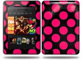 Kearas Polka Dots Pink On Black Decal Style Skin fits Amazon Kindle Fire HD 8.9 inch
