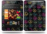 Kearas Peace Signs Black Decal Style Skin fits Amazon Kindle Fire HD 8.9 inch