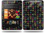 Kearas Hearts Black Decal Style Skin fits Amazon Kindle Fire HD 8.9 inch
