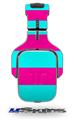 Psycho Stripes Neon Teal and Hot Pink Decal Style Skin (fits Tritton AX Pro Gaming Headphones - HEADPHONES NOT INCLUDED) 