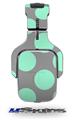 Kearas Polka Dots Mint And Gray Decal Style Skin (fits Tritton AX Pro Gaming Headphones - HEADPHONES NOT INCLUDED) 