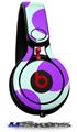 WraptorSkinz Skin Decal Wrap compatible with Beats Mixr Headphones Kearas Polka Dots Purple And Blue Skin Only (HEADPHONES NOT INCLUDED)