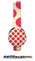 Kearas Polka Dots Pink On Cream Decal Style Skin (fits Sol Republic Tracks Headphones - HEADPHONES NOT INCLUDED) 