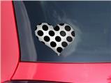 Kearas Polka Dots White And Black - I Heart Love Car Window Decal 6.5 x 5.5 inches